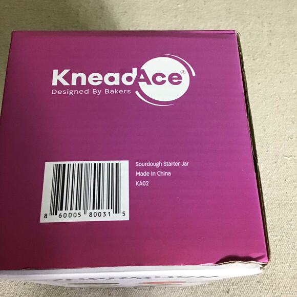 KneadAce Sourdough Starter Jar With Date Marked Feeding Band, Thermometer, NWT - Picture 13 of 14